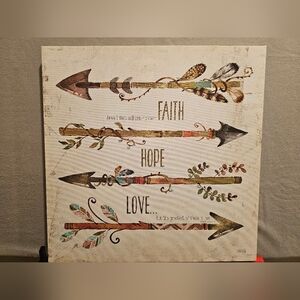 Kirklands Faith Hope Love Arrow Wall Art‎